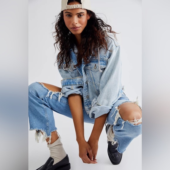 Free People Maggie Mid Rise Straight Leg Jeans - Picture 13 of 16